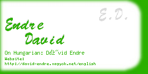 endre david business card